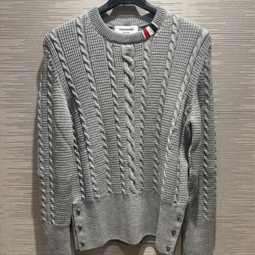 💎Han's house精品服飾💎Thom Browne 麻花 粗 針織 100% 純羊毛 毛衣 義大利製 現貨2 3 原價39700-0