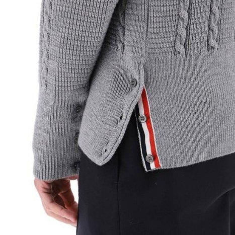 💎Han's house精品服飾💎Thom Browne 麻花 粗 針織 100% 純羊毛 毛衣 義大利製 現貨2 3 原價39700-3