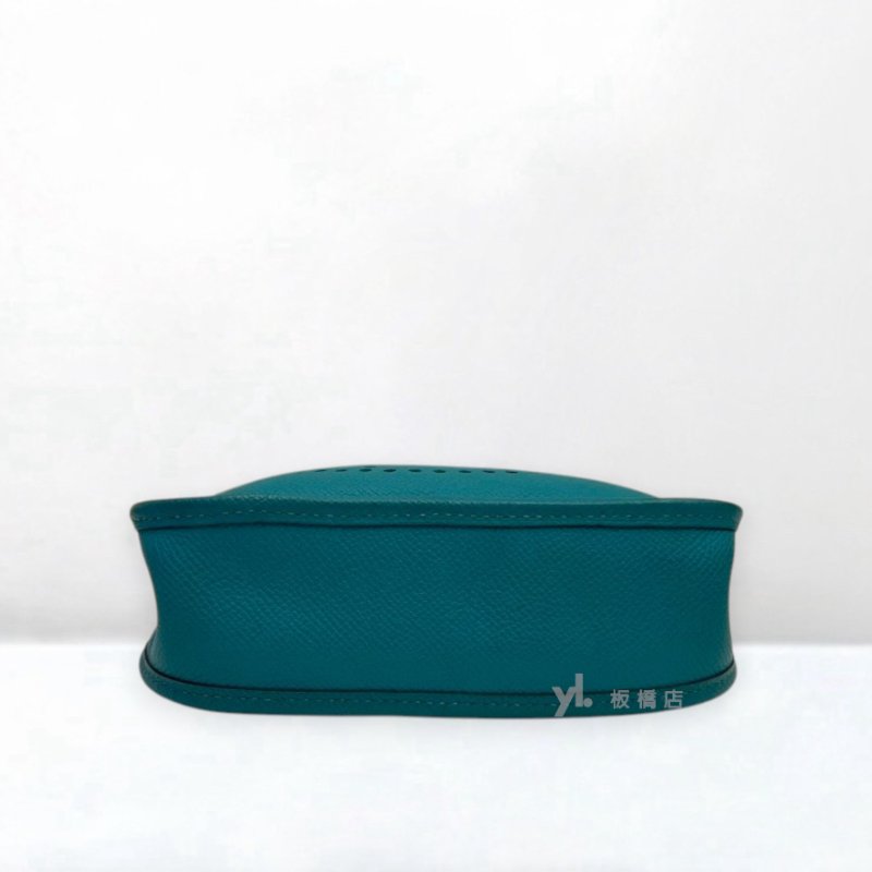 S5465-Hermes 孔雀綠TC皮Mini Evelyne16斜背包-4