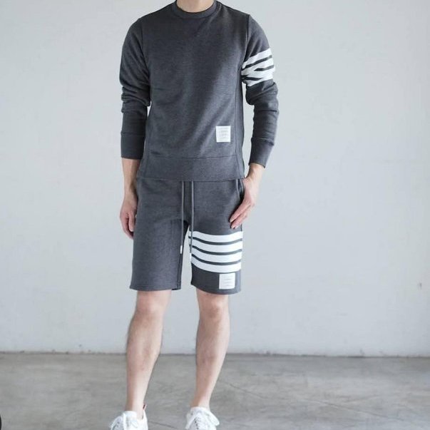 💎Han's house精品服飾💎THOM BROWNE TB 棉 四槓 棉短褲 男原價25600-6