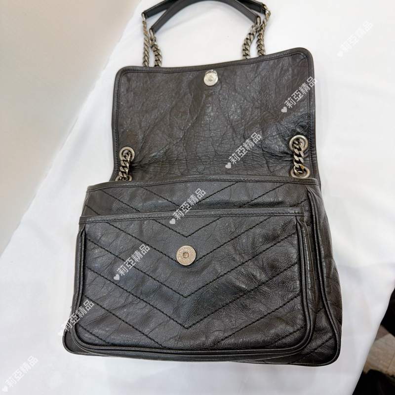 莉亞精品♡ Ysl 黑色流浪鏈條包 #二手-6