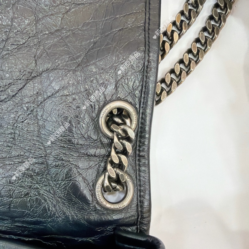 莉亞精品♡ Ysl 黑色流浪鏈條包 #二手-12