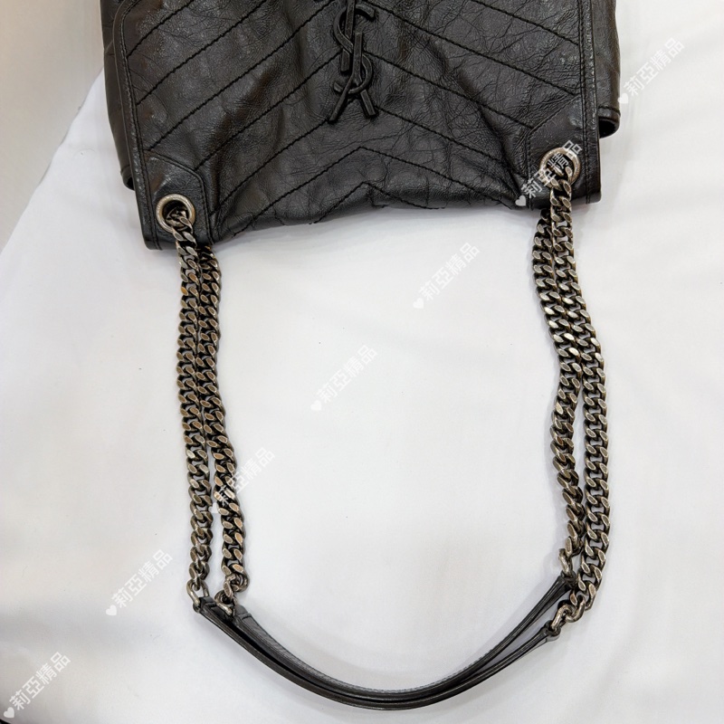 莉亞精品♡ Ysl 黑色流浪鏈條包 #二手-14