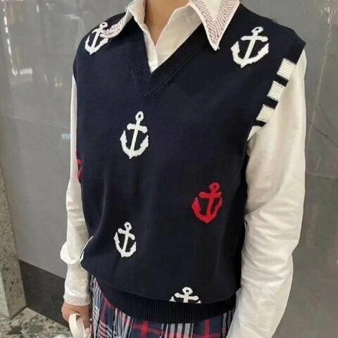 💎Han's house精品服飾💎 Thom Browne 棉質 針織 背心 毛衣  可水洗 現貨 M 原價30000
