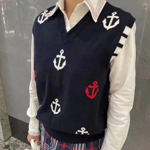 💎Han's house精品服飾💎 Thom Browne 棉質 針織 背心 毛衣  可水洗 現貨 M 原價30000-0
