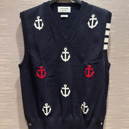 💎Han's house精品服飾💎 Thom Browne 棉質 針織 背心 毛衣  可水洗 現貨 M 原價30000-1