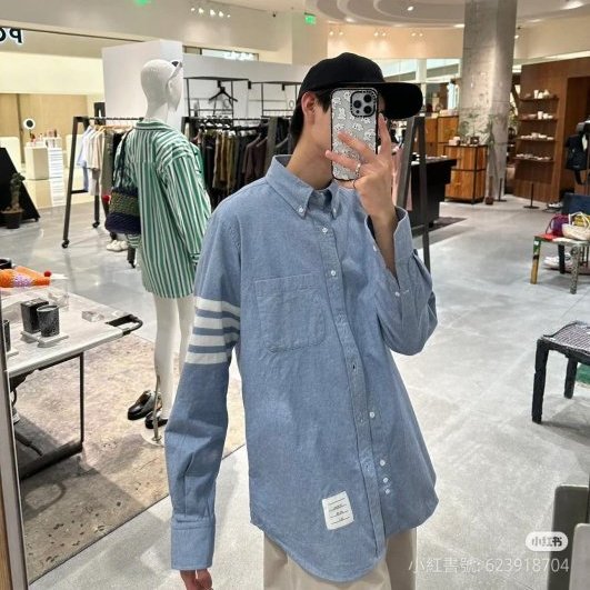 💎Han's house精品服飾💎 THOM BROWNE TB 4槓 長袖 襯衫 現貨4原價20900-0