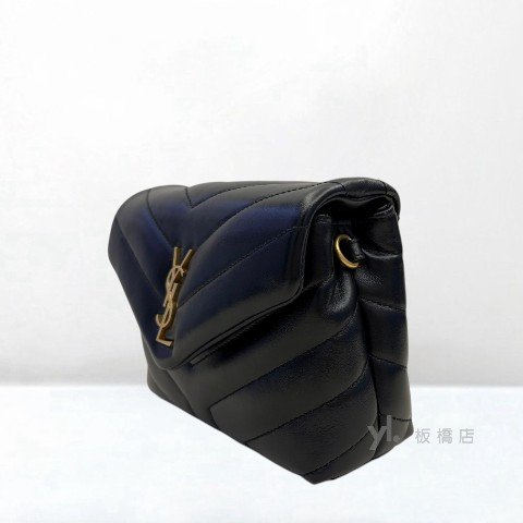 Y2033-YSL 黑色小牛皮迷你Loulou包-2