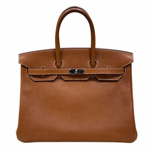 HERMES 愛馬仕 BIRKIN 35 柏金包 福寶馬鞍皮 福寶棕 銀釦