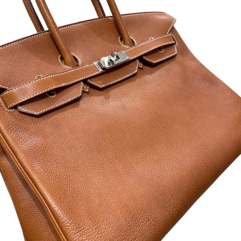 HERMES 愛馬仕 BIRKIN 35 柏金包 福寶馬鞍皮 福寶棕 銀釦-10