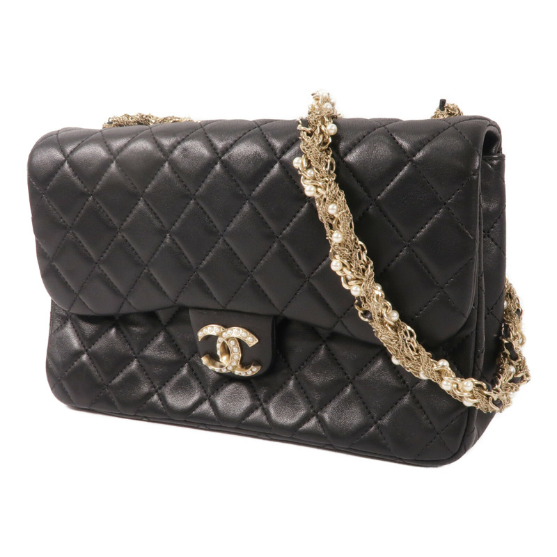 CHANEL 羊皮皮革Chain Shoulder鏈帶肩背袋-2