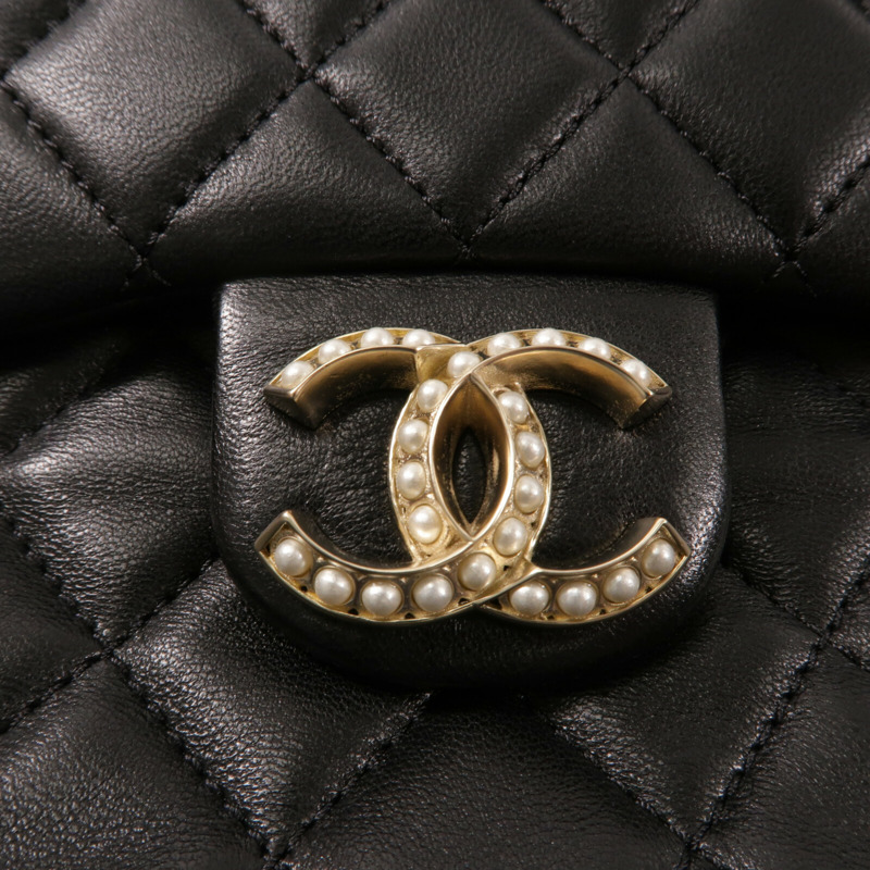 CHANEL 羊皮皮革Chain Shoulder鏈帶肩背袋-6