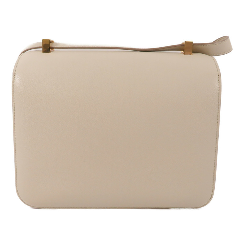 HERMES Evercolor皮革Constance 24肩背袋Craie-1