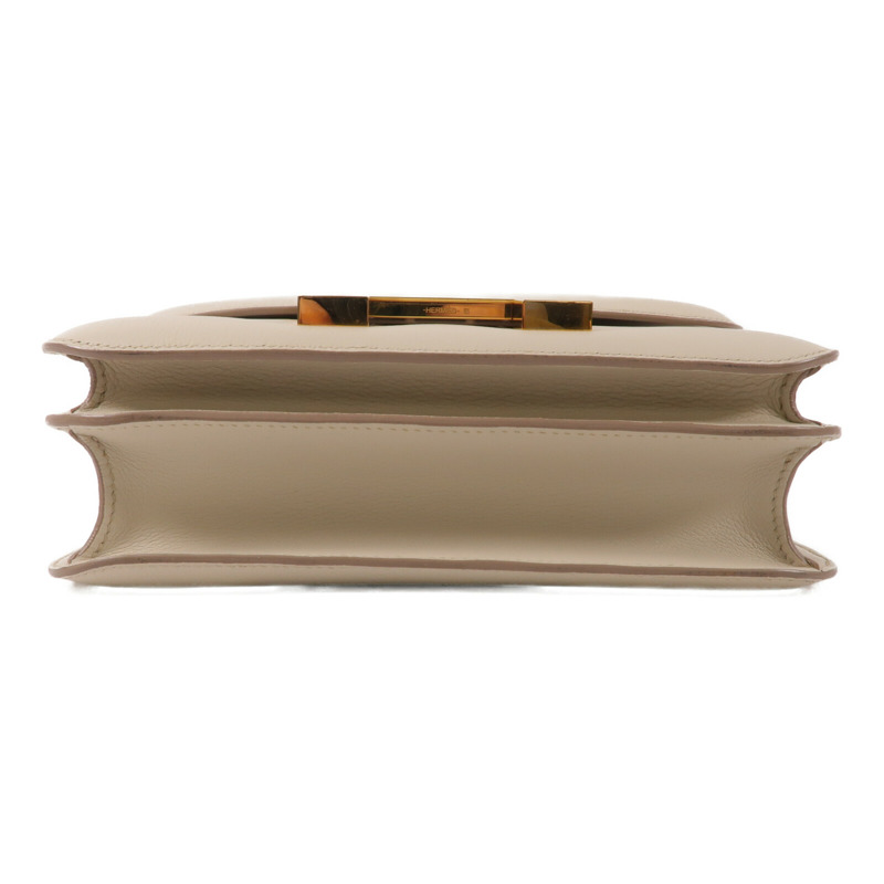 HERMES Evercolor皮革Constance 24肩背袋Craie-3