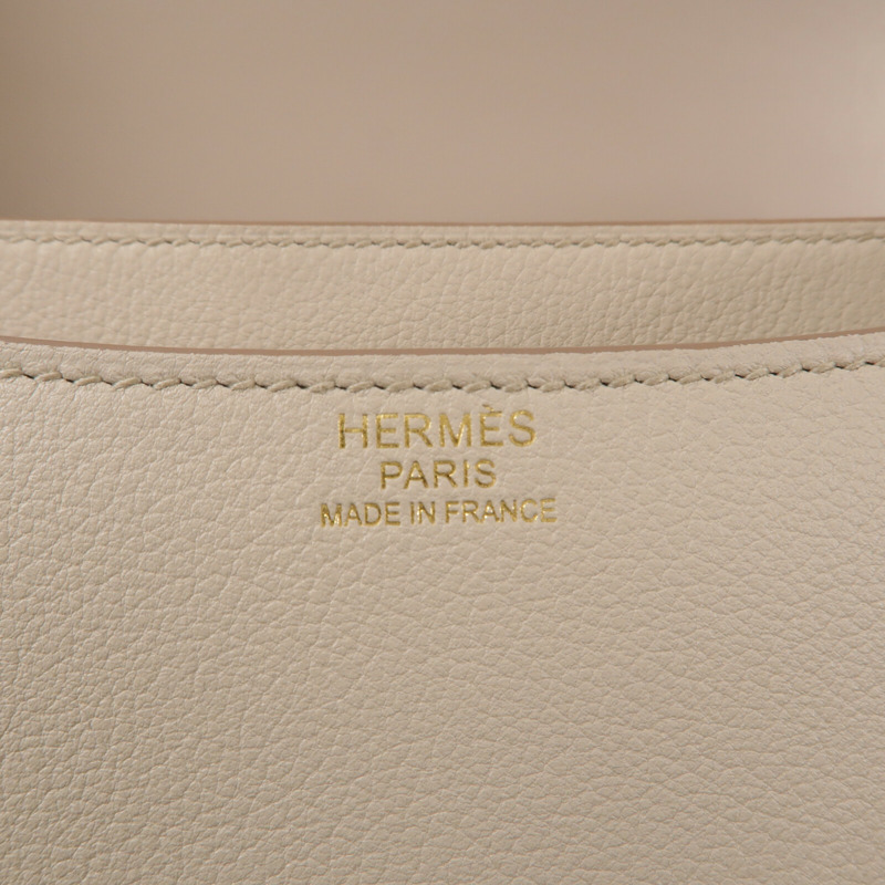HERMES Evercolor皮革Constance 24肩背袋Craie-5