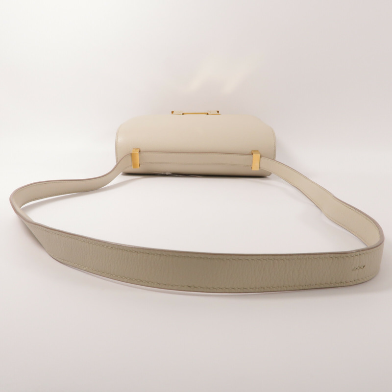 HERMES Evercolor皮革Constance 24肩背袋Craie-8