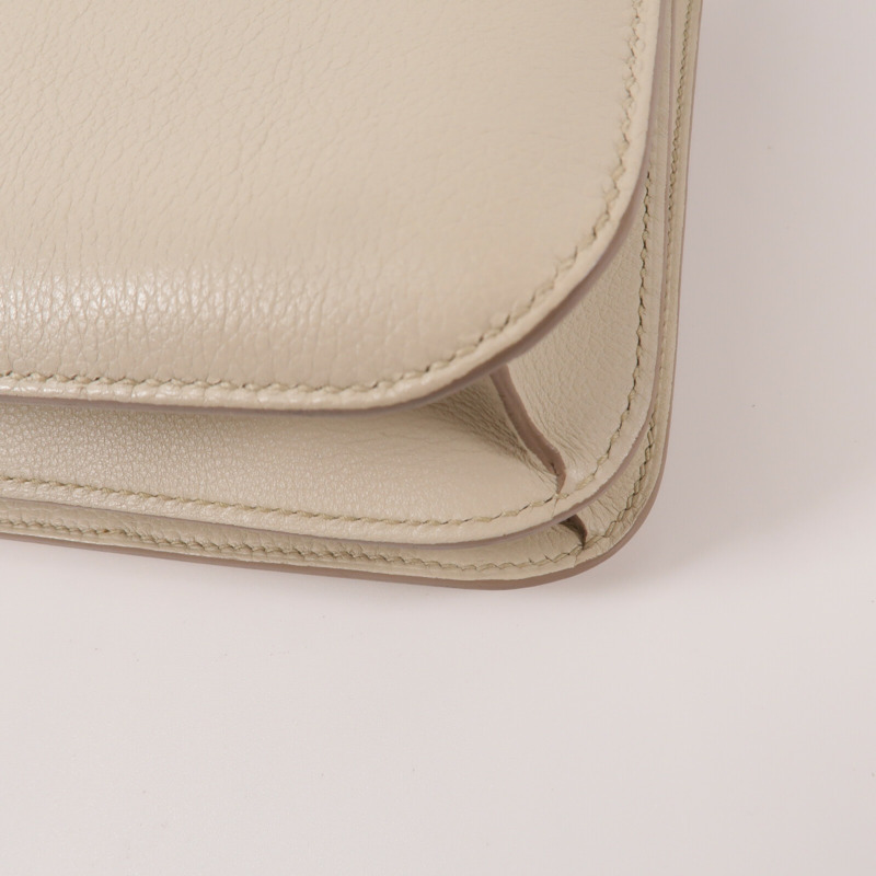 HERMES Evercolor皮革Constance 24肩背袋Craie-13