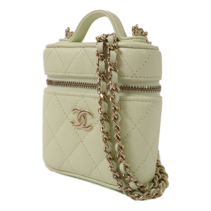 CHANEL 牛皮皮革Chain Shoulder鏈帶手挽肩背兩用袋-2