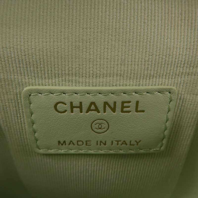 CHANEL 牛皮皮革Chain Shoulder鏈帶手挽肩背兩用袋-5