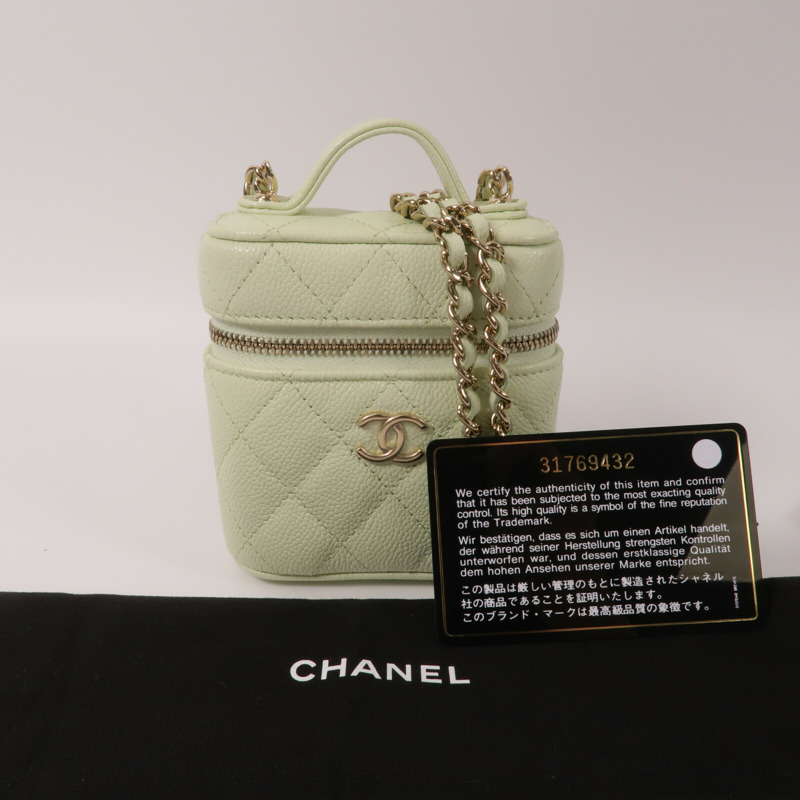 CHANEL 牛皮皮革Chain Shoulder鏈帶手挽肩背兩用袋-10