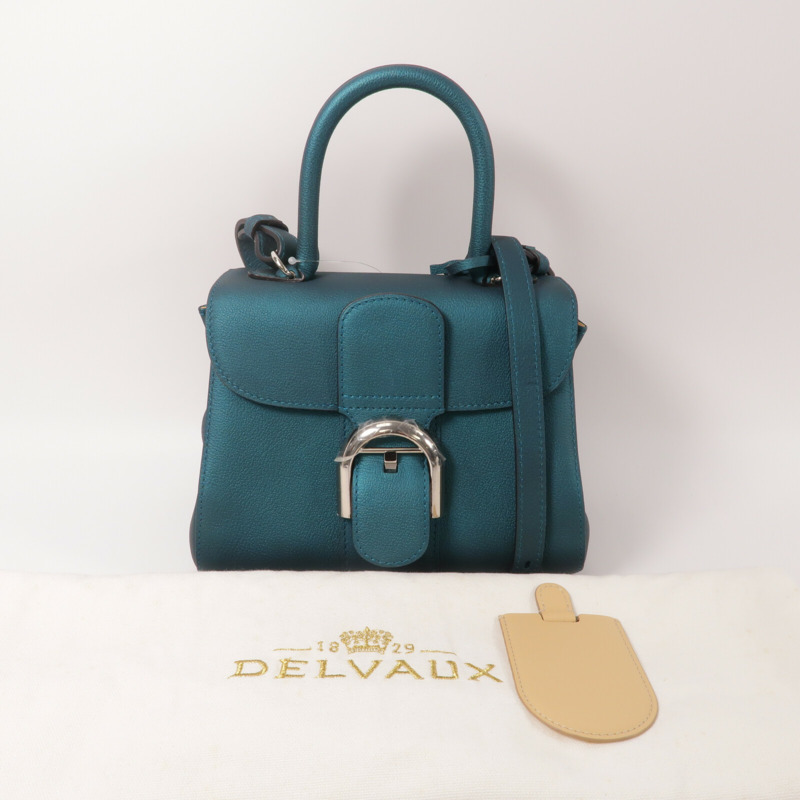 Delvaux 牛皮皮革Brillant Mini手挽肩背兩用袋-10