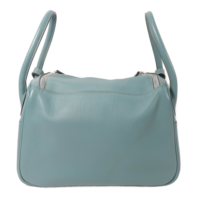 HERMES Evercolor皮革Lindy 26手挽肩背兩用袋Bleu Saint Cyr-1