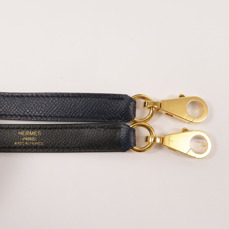 HERMES Epsom皮革Kelly 28手挽肩背兩用袋Blue Indigo-10