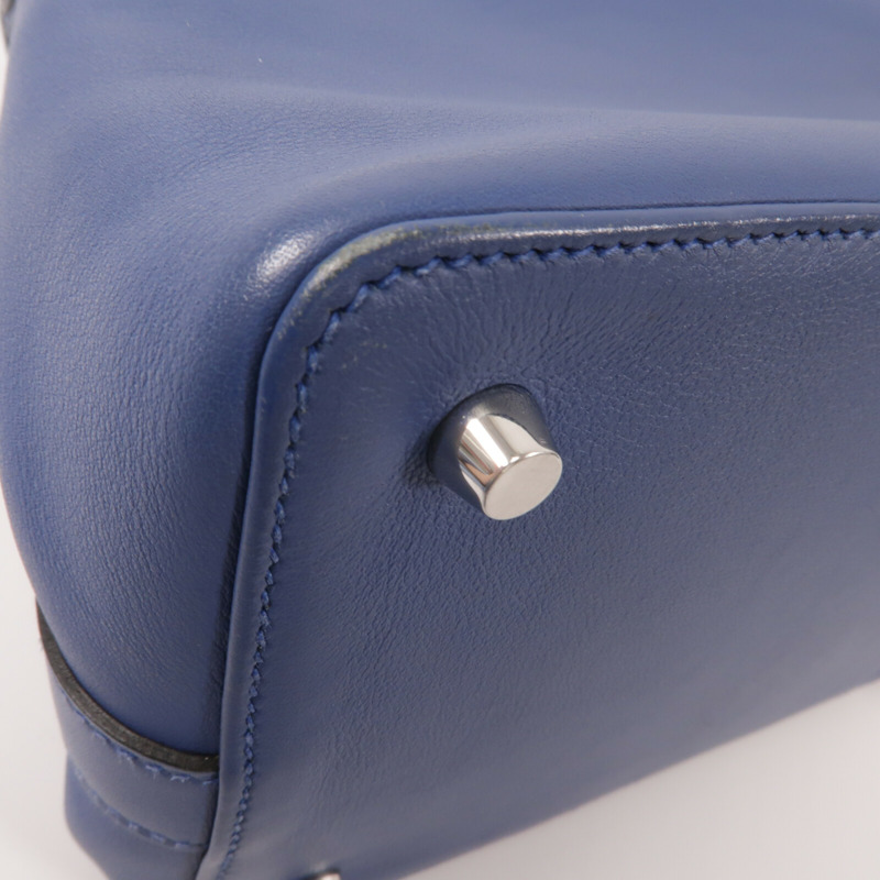 HERMES Swift皮革Toolbox 20手挽肩背兩用袋Bleu Agate-13