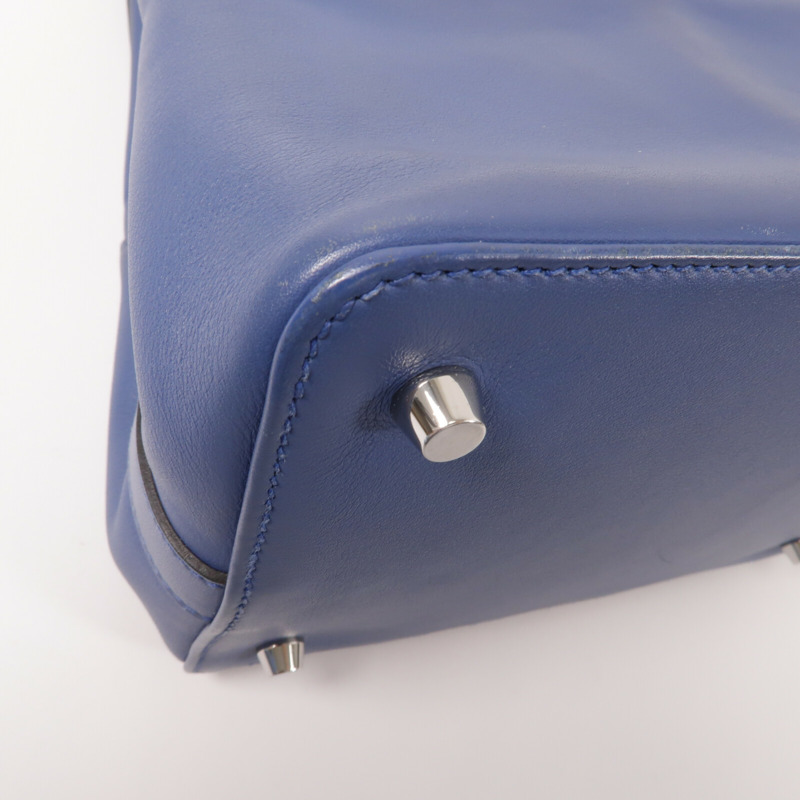 HERMES Swift皮革Toolbox 20手挽肩背兩用袋Bleu Agate-15