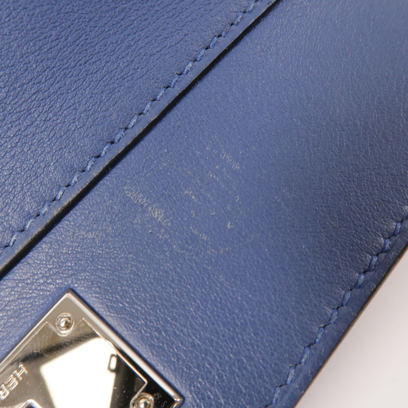 HERMES Swift皮革Toolbox 20手挽肩背兩用袋Bleu Agate-19