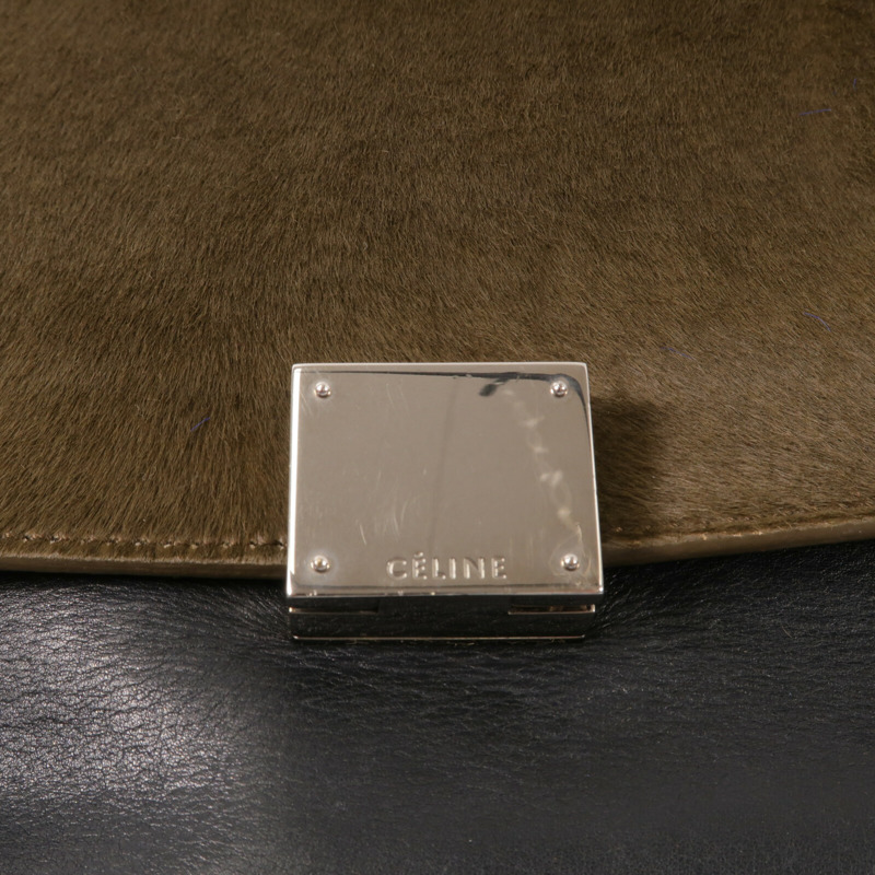 CELINE 馬毛/牛皮皮革Trapeze手挽肩背兩用袋-6