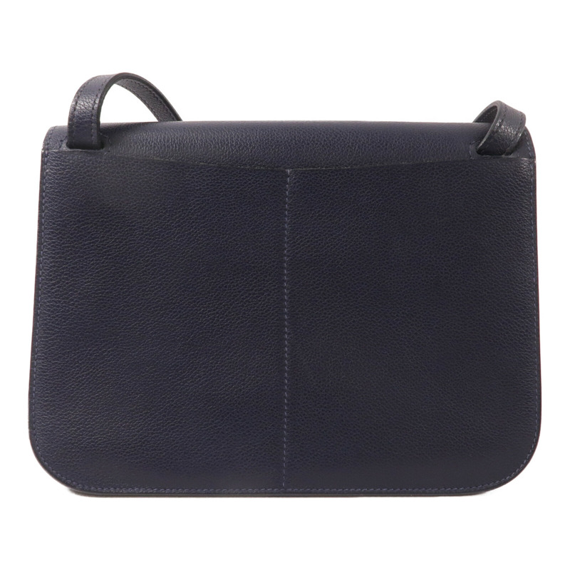 HERMES Evercolor皮革Halzan 25手挽肩背兩用袋Bleu Nuit-1