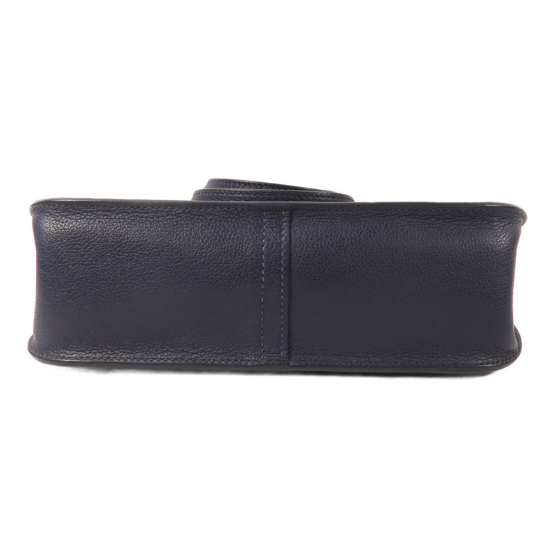 HERMES Evercolor皮革Halzan 25手挽肩背兩用袋Bleu Nuit-3