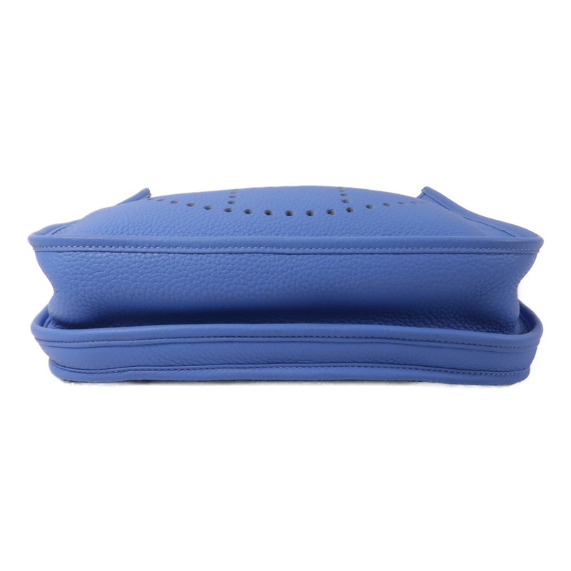 HERMES Clemence皮革Evelyne PM肩背袋Bleu Paradis-3