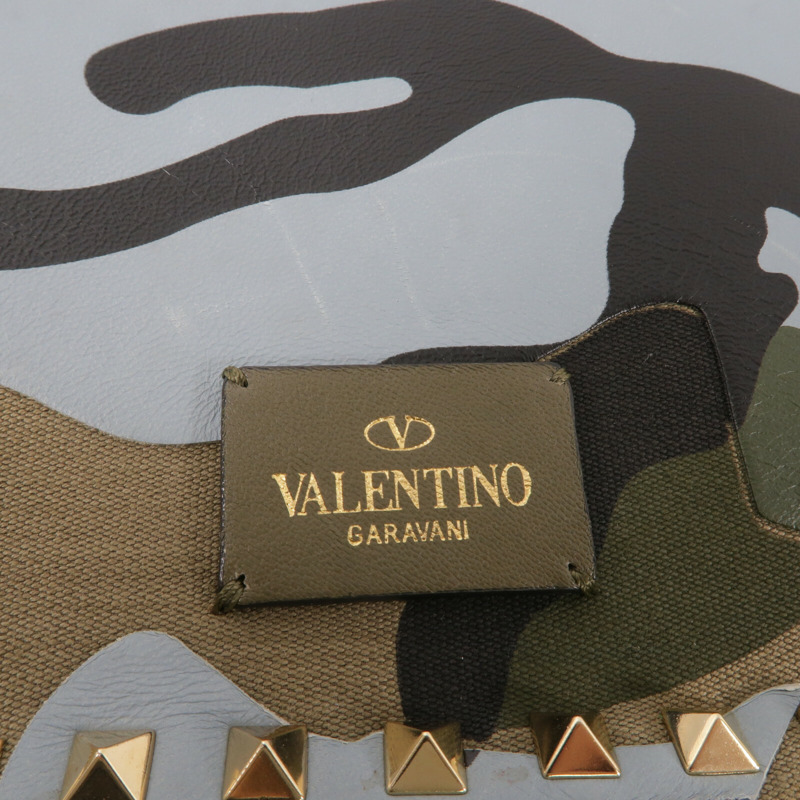 Valentino 牛皮皮革/帆布Pouch手拿包-6