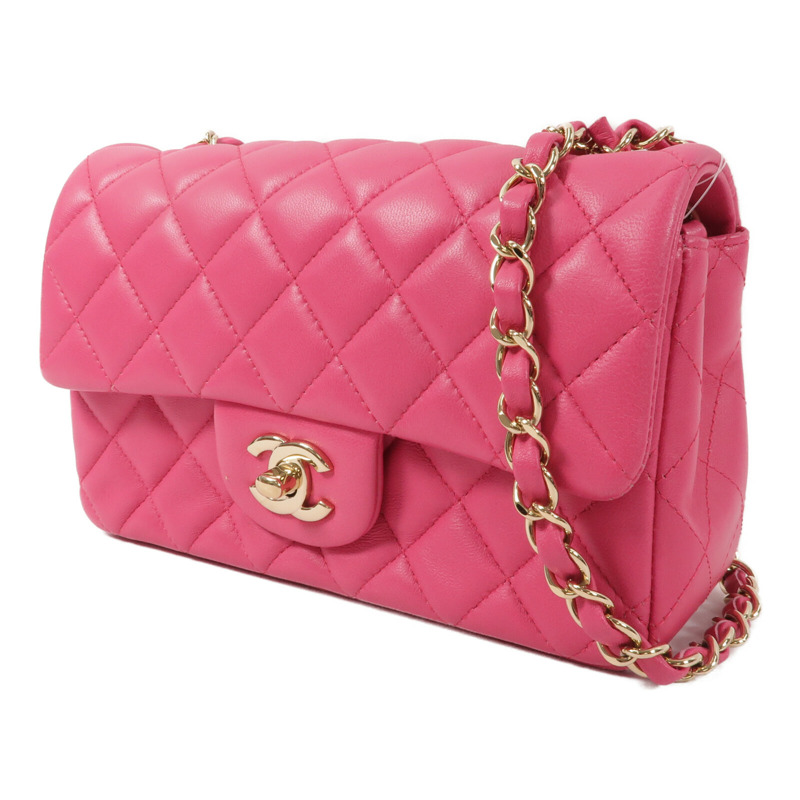 CHANEL 羊皮皮革Mini Classic 20鏈帶肩背袋-2