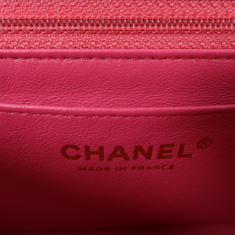 CHANEL 羊皮皮革Mini Classic 20鏈帶肩背袋-5