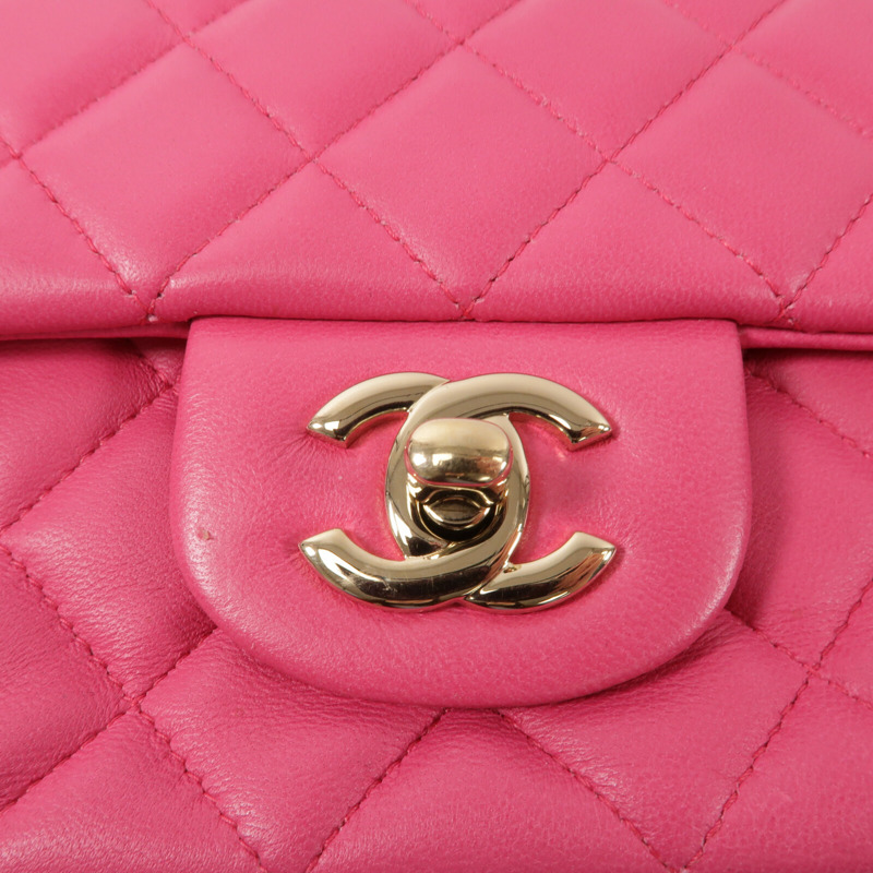 CHANEL 羊皮皮革Mini Classic 20鏈帶肩背袋-6