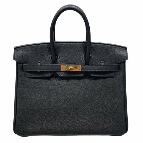 HERMES 愛馬仕 BIRKIN 25 柏金包 TOGO皮 黑色 金釦