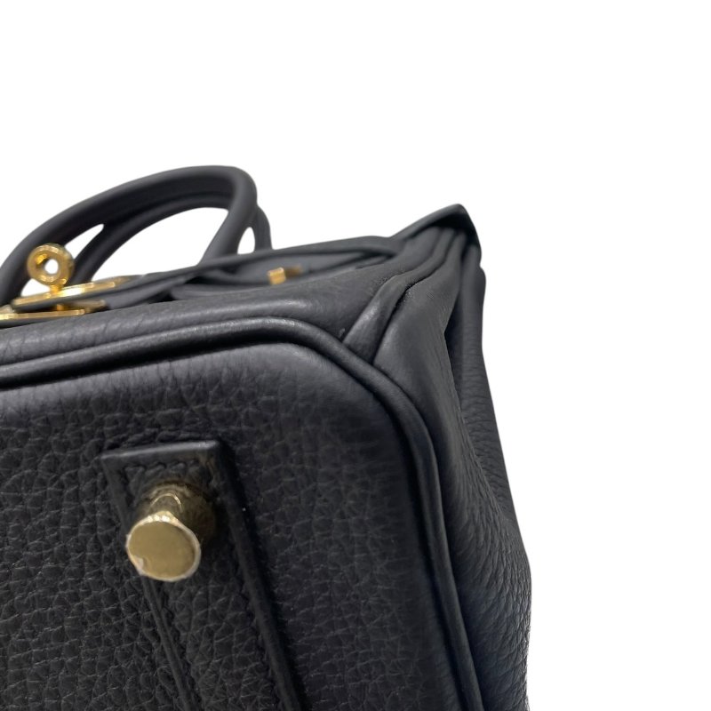 HERMES 愛馬仕 BIRKIN 25 柏金包 TOGO皮 黑色 金釦-6