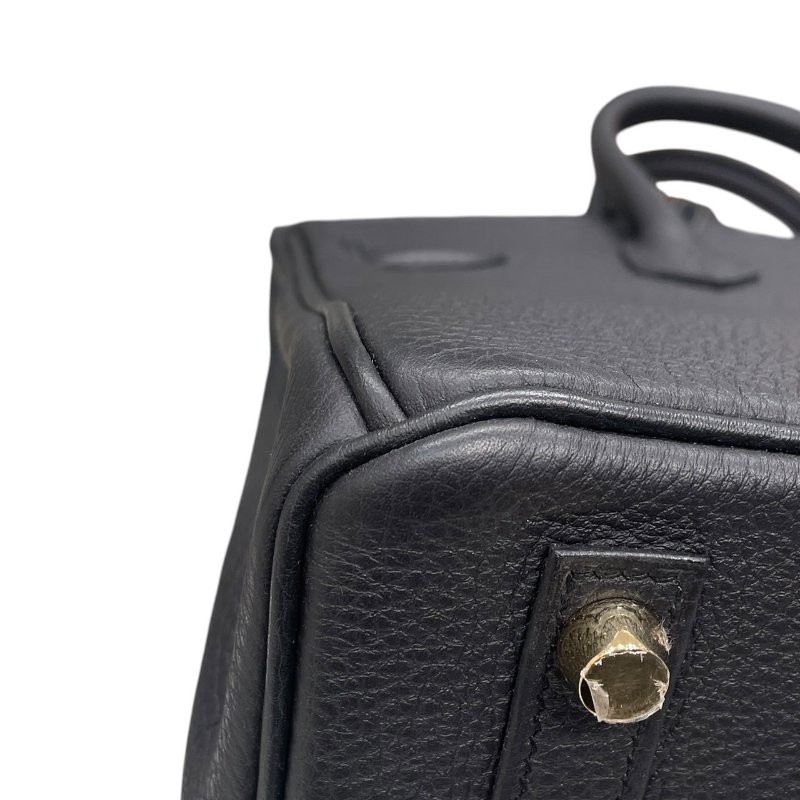 HERMES 愛馬仕 BIRKIN 25 柏金包 TOGO皮 黑色 金釦-7