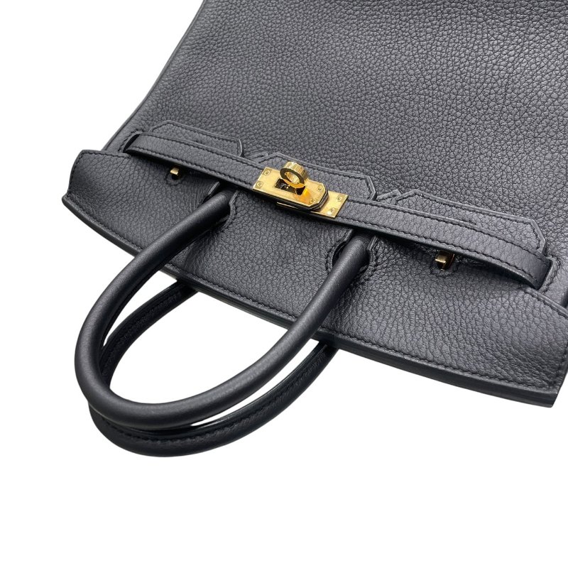 HERMES 愛馬仕 BIRKIN 25 柏金包 TOGO皮 黑色 金釦-9