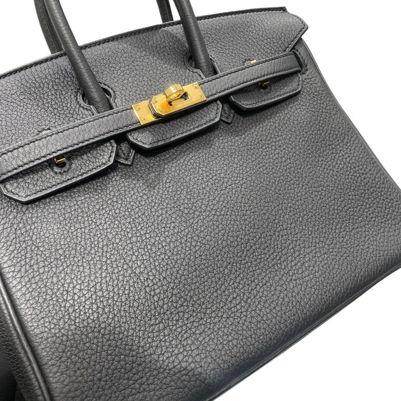 HERMES 愛馬仕 BIRKIN 25 柏金包 TOGO皮 黑色 金釦-10