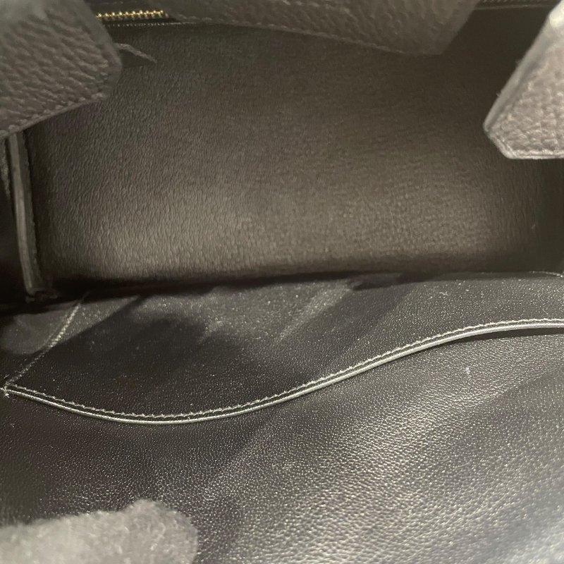 HERMES 愛馬仕 BIRKIN 25 柏金包 TOGO皮 黑色 金釦-12