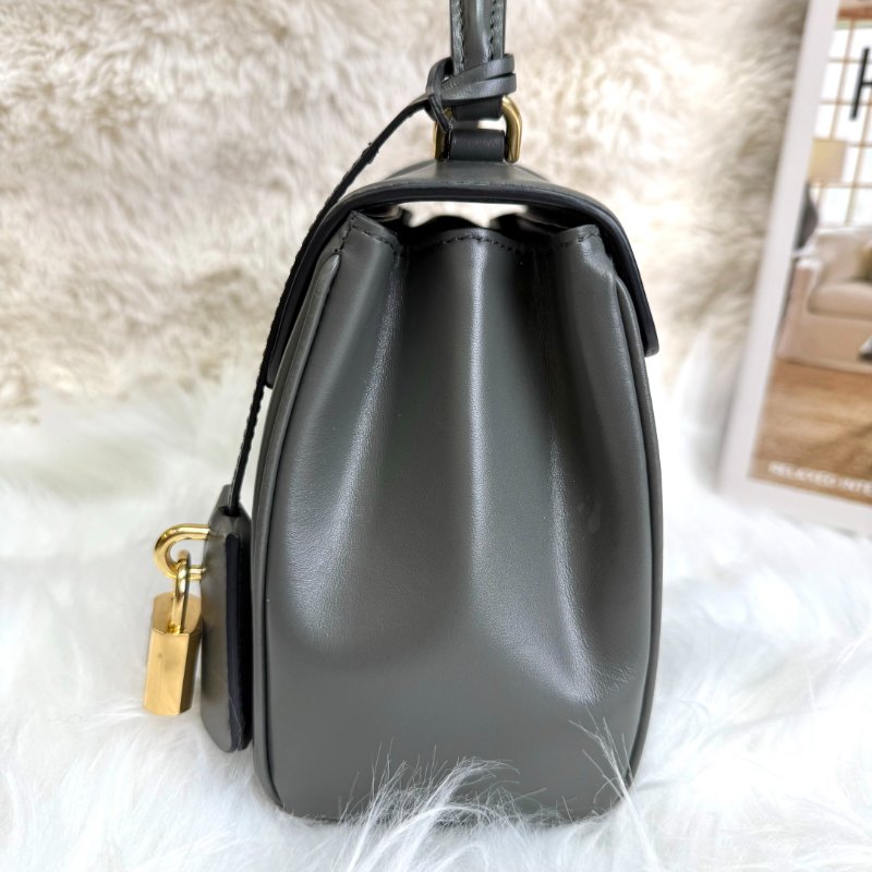 CELINE 16 手袋 灰色 牛皮 小號 金扣-2