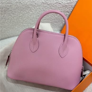 全新天菜絕美平台最低價✨ HERMES 愛馬仕 Bolide 25 X9 錦葵紫 Epsom 🌸-6