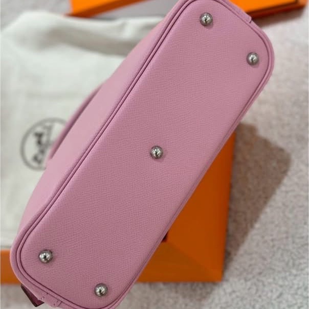 全新天菜絕美平台最低價✨ HERMES 愛馬仕 Bolide 25 X9 錦葵紫 Epsom 🌸-9
