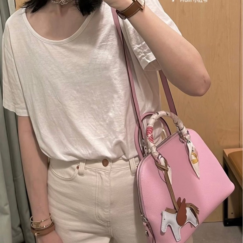 全新天菜絕美平台最低價✨ HERMES 愛馬仕 Bolide 25 X9 錦葵紫 Epsom 🌸-18