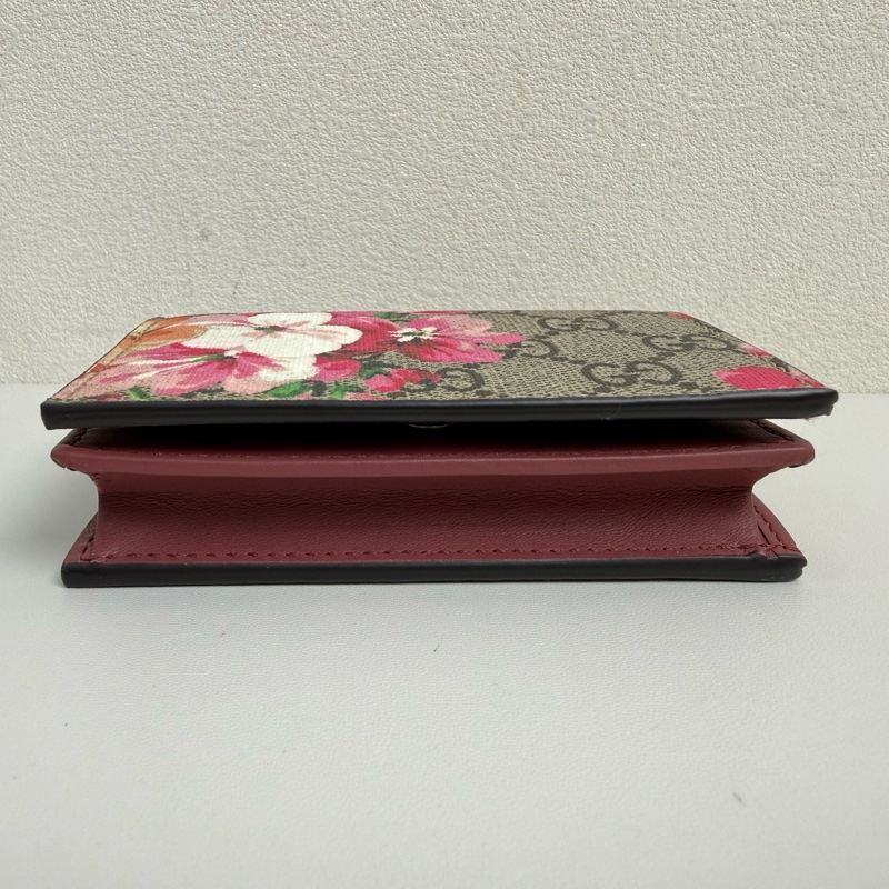 ✨正品，Gucci/古馳 GG Blooms 米色塗層帆布老花印花錢包-5