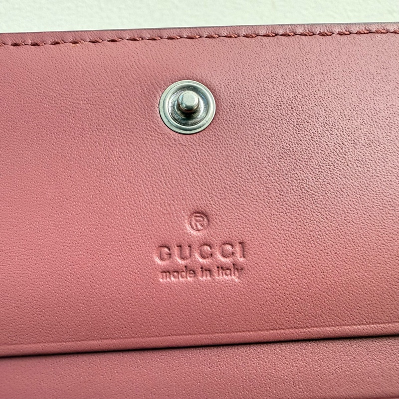 ✨正品，Gucci/古馳 GG Blooms 米色塗層帆布老花印花錢包-6